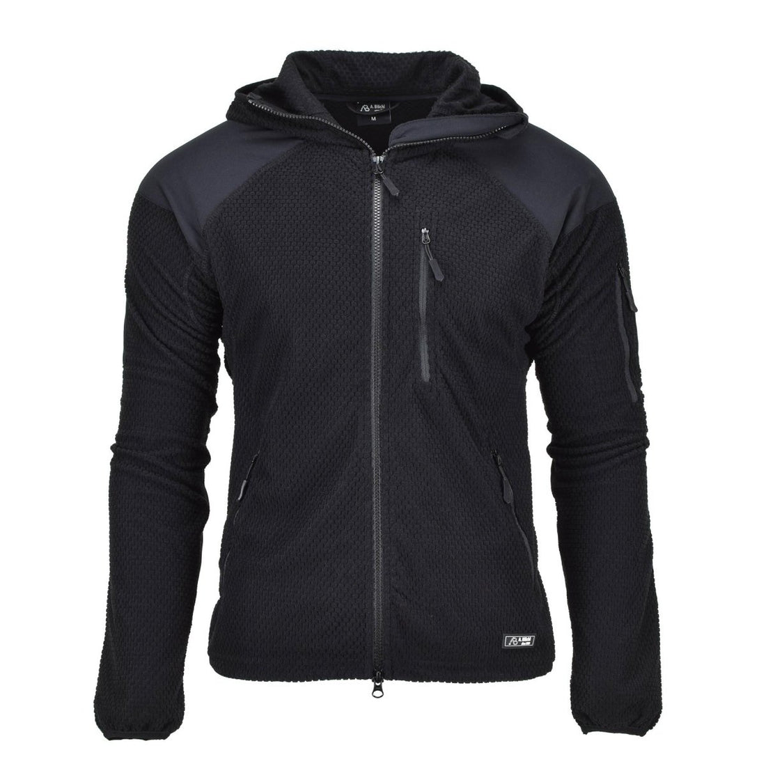 BLOCHL Brand Military Giacca Termica Fleece Cappuccetta Nera rinforzata