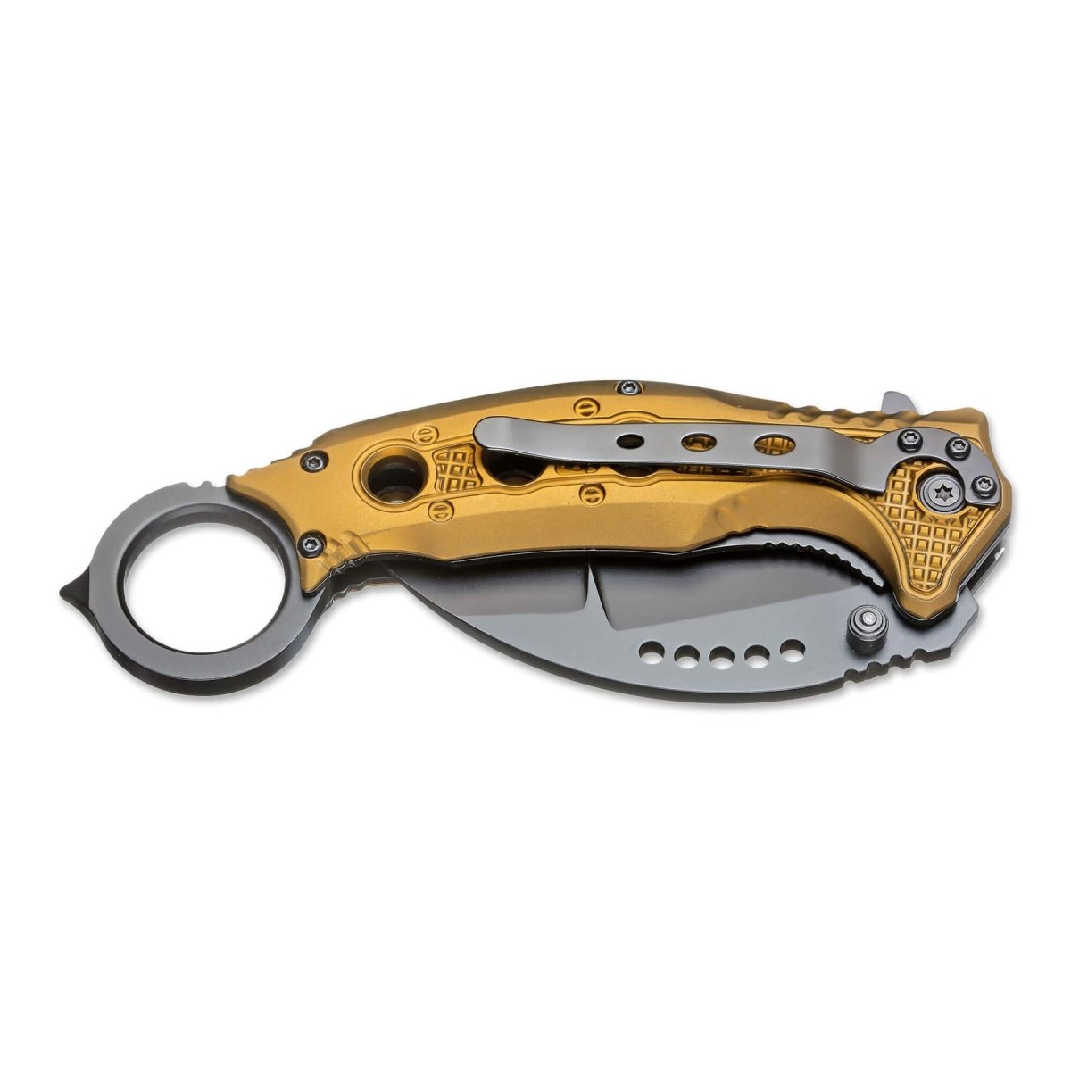 BOKER Coltello tascabile karambit pieghevole Black Scorpion hawkbill in acciaio inox 440A
