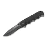 Coltello tascabile BOKER Black Spear con manico in alluminio e acciaio inossidabile 440A rivestito di nero