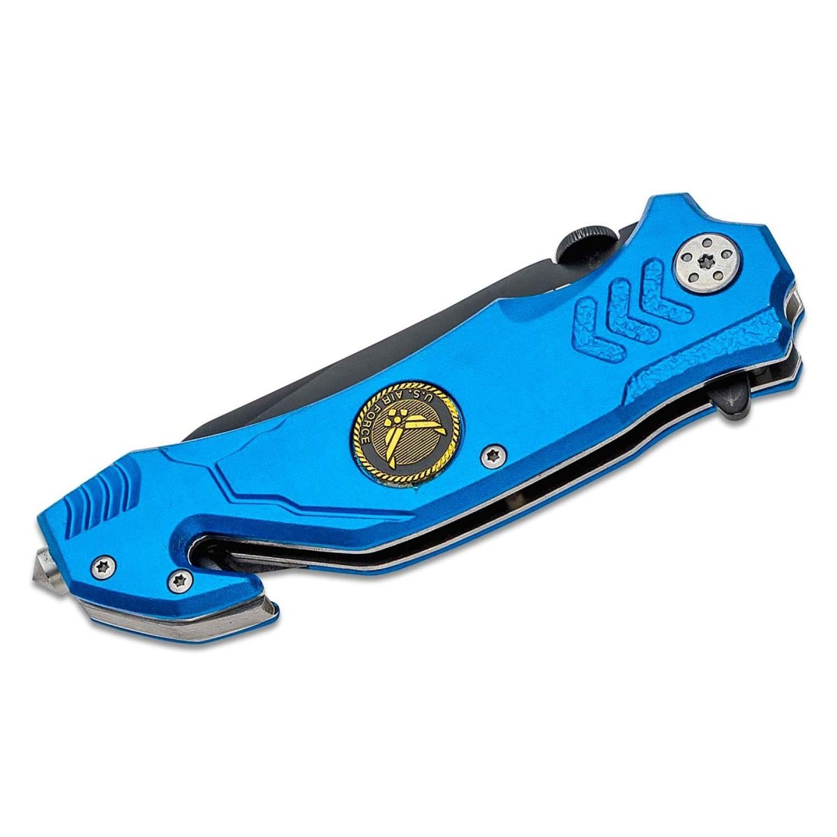 Coltello tascabile pieghevole Boker Brand Air Force Rescue manico in acciaio 440A in alluminio