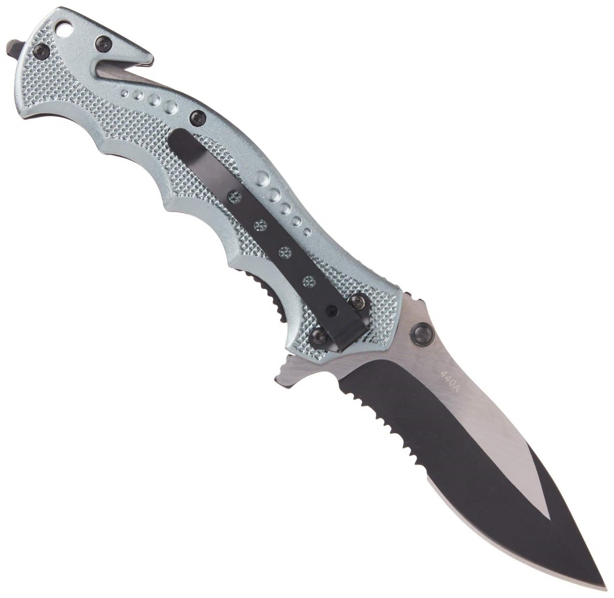 Coltello tascabile pieghevole Boker Brand Hero in acciaio inossidabile grigio 440A manico in alluminio