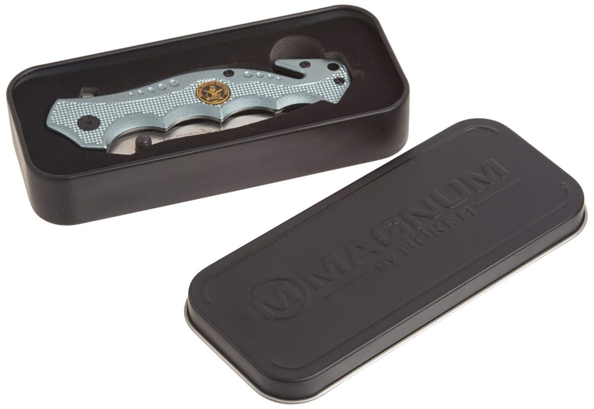 Coltello tascabile pieghevole Boker Brand Hero in acciaio inossidabile grigio 440A manico in alluminio
