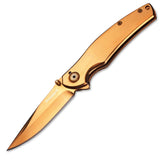 Coltello tascabile chiudibile Boker Gold finger in acciaio inox anodizzato 440A linerlock