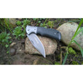 BOKER Grey Eminence Coltello tascabile pieghevole compatto manico in micarta nera acciaio 440A