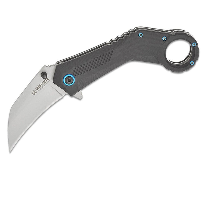 Coltello tascabile tattico Boker Magnum Velcon Hawkbill 440C Lama in acciaio G10 Manico - GoMilitar