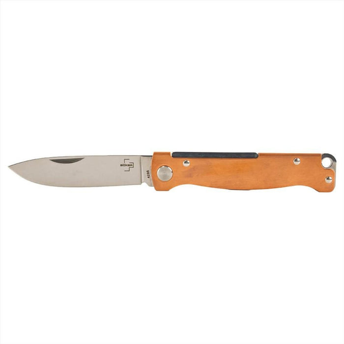 Coltello tascabile pieghevole Boker Plus Atlas con lama in acciaio 12C27 e manico in rame, design sottile per il trasporto quotidiano