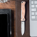 Coltello tascabile pieghevole Boker Plus Atlas 12C27 Lama in acciaio Manico in rame Bronzo