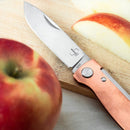 Coltello tascabile pieghevole Boker Plus Atlas 12C27 Lama in acciaio Manico in rame Bronzo