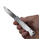 Coltello tascabile pieghevole Boker Plus Atlas SW lama 12C27 manico in acciaio inossidabile
