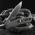 Coltello tascabile pieghevole Boker Plus Atlas SW lama 12C27 manico in acciaio inossidabile