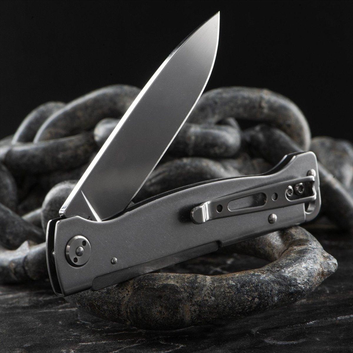 Coltello tascabile pieghevole Boker Plus Atlas SW lama 12C27 manico in acciaio inossidabile