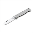 Coltello tascabile pieghevole Boker Plus Atlas SW lama 12C27 manico in acciaio inossidabile