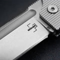 Coltello tascabile pieghevole Boker Plus BabyX Lama D2 Manico in acciaio inossidabile Grigio