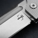 Coltello tascabile pieghevole Boker Plus BabyX Lama D2 Manico in acciaio inossidabile Grigio