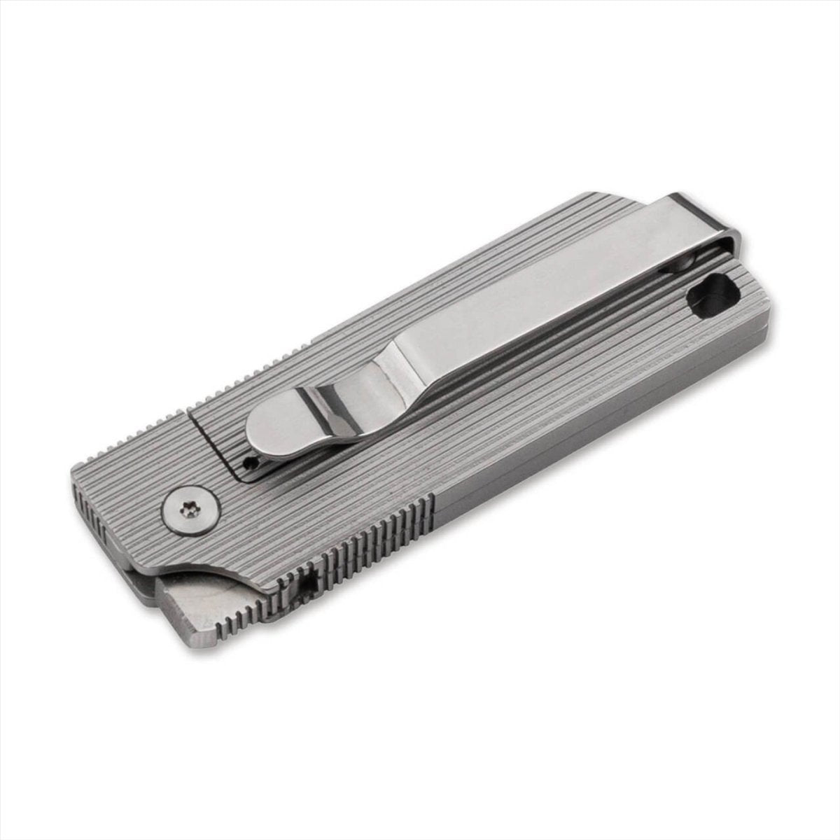 Coltello tascabile pieghevole Boker Plus BabyX Lama D2 Manico in acciaio inossidabile Grigio