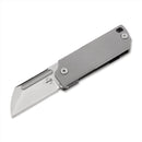 Coltello tascabile pieghevole Boker Plus BabyX Lama D2 Manico in acciaio inossidabile Grigio
