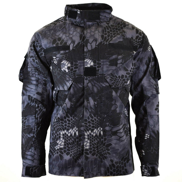Giacca da combattimento di marca in stile militare dell'esercito Mission Snake Uniforme mimetica nera - GoMilitar
