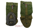 Berghaus Yeti Gore-Tex waterproof gaiters in olive drab with rubber soles and front hook-and-loop closure for winter hiking