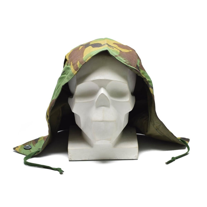 Parka con cappuccio staccabile originale militare britannico in mimetica DPM Woodland per protezione dal freddo.