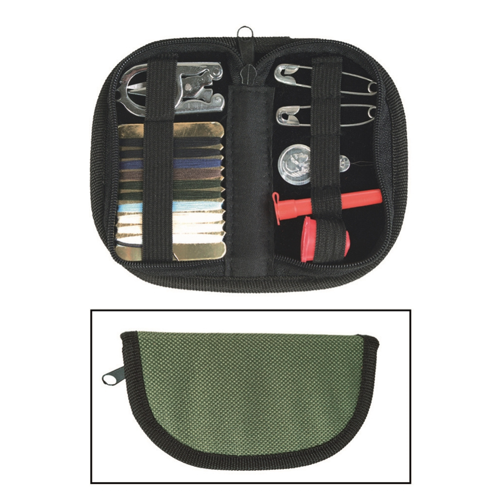 Mil-Tec Kit da cucito Custodia da viaggio Campeggio Riparazione Sopravvivenza Set Oliva Darb