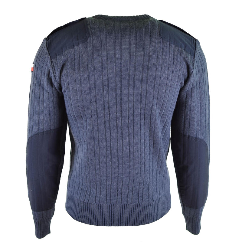 Sigerbello di maglione dell'esercito ceco originale M97 Blue Wool V-Neck Filite Orplus Nuovo