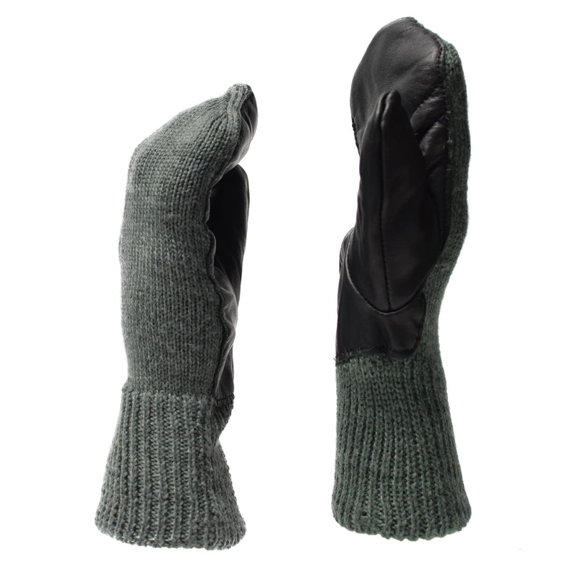 Originale Swiss Grey Grey Wool Weather Weather Malms in pelle Palma Problema militare