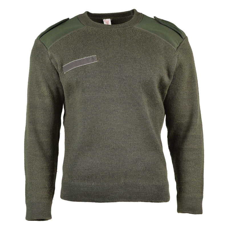 Genuino maglione dell'esercito francese Olive Commando Mili militari Pullover Nuovo Nuovo