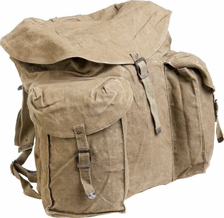 Originale Italian Army Vintage Rucksuck Mountain Big Canvas Bag XL Dimensioni
