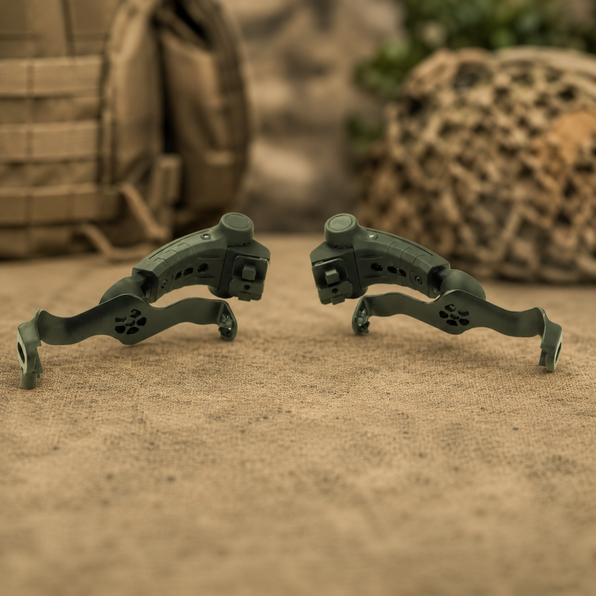 Adattatore per binario per casco EARMOR M16A Team Wendy PLUS Cuffia Foliage Green