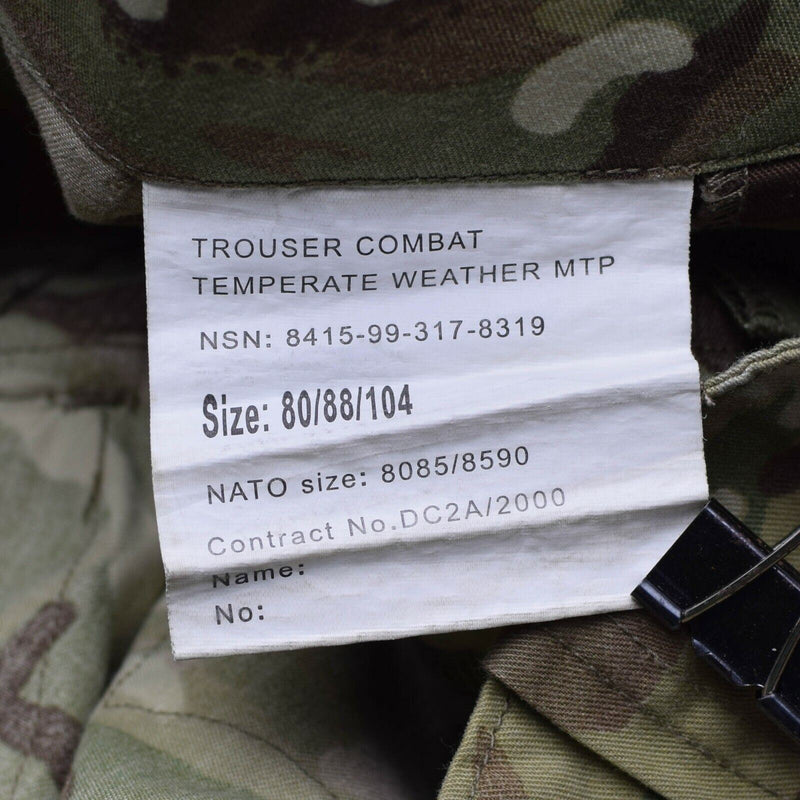 Pantaloni dell'esercito britannico autentico combattimento militare MTP Field Cargo Temperate pantaloni