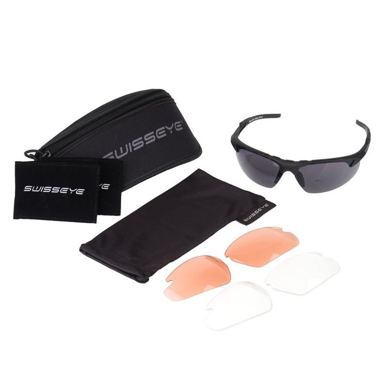 Swiss Eye Shoot Protector Glasshi Templi regolabili tattici Lenti a 3 colori