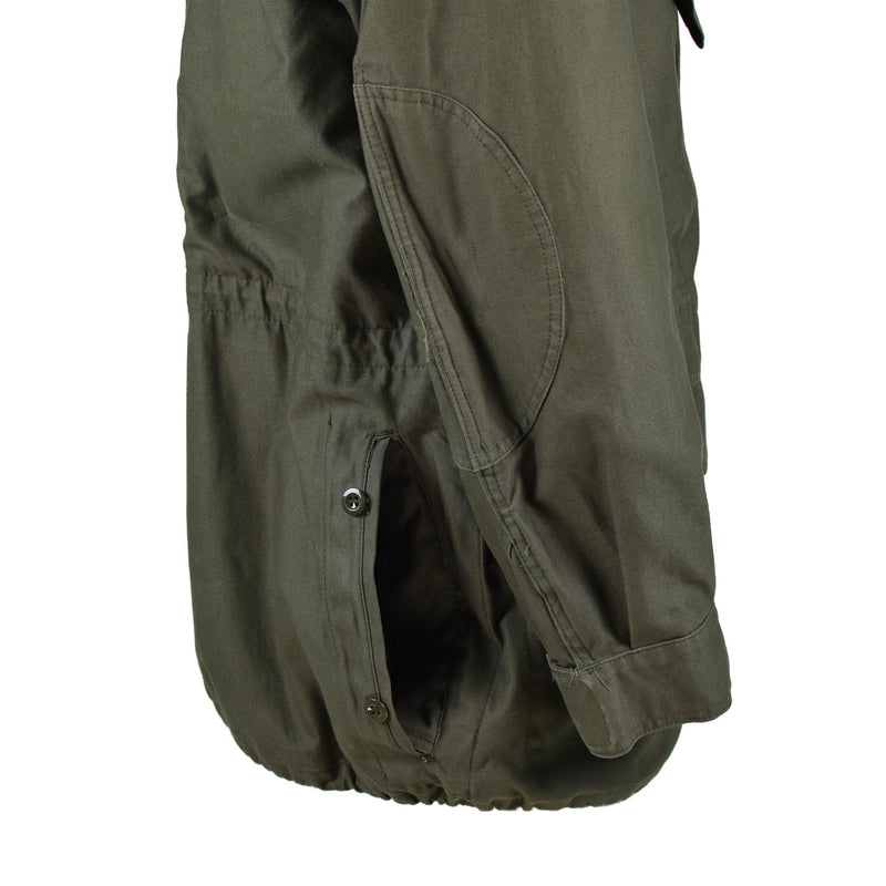 Guida vera campo dell'esercito belga m64 cotone militare impermeabile parka olive nuovo