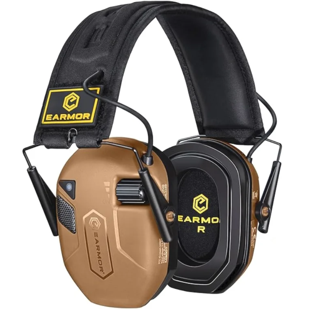 Protezione acustica elettronica EARMOR M300T Bluetooth 22dB NRR Coyote Brown