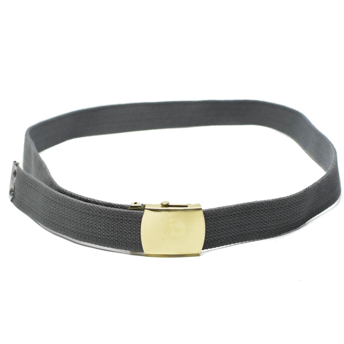 Cantina grigia casual dell'esercito di tela con fibbia dorata unisex surplus militare