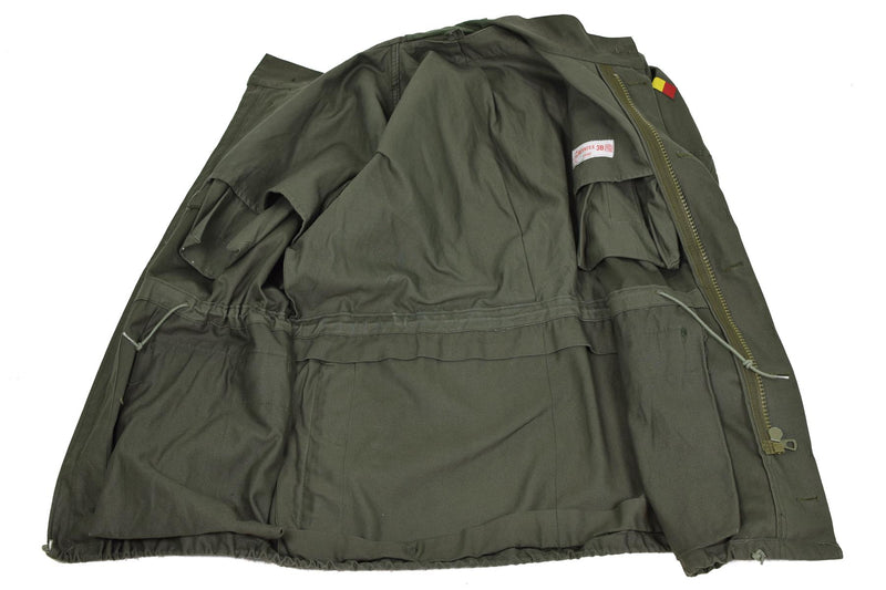 Guida vera campo dell'esercito belga m64 cotone militare impermeabile parka olive nuovo