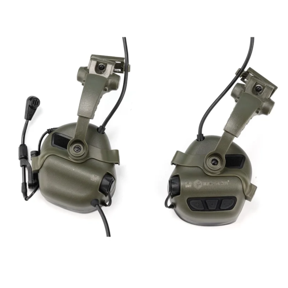 Adattatore per binario per casco EARMOR M16A ARC serie PLUS Protezione per l'udito Coyote Brown