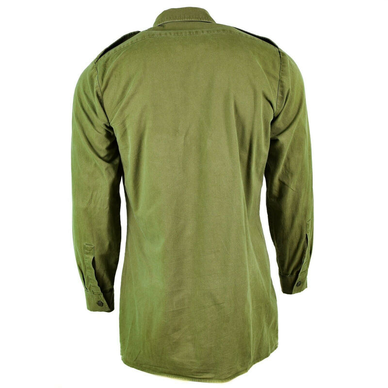 Shirt dell'esercito britannico originale O.D Green Military Service Long Maniche BDU