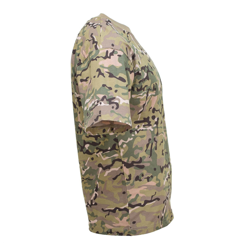 T-shirt in stile esercito statunitense MFH Operazione a manica corta Camo Lightweight traspirante