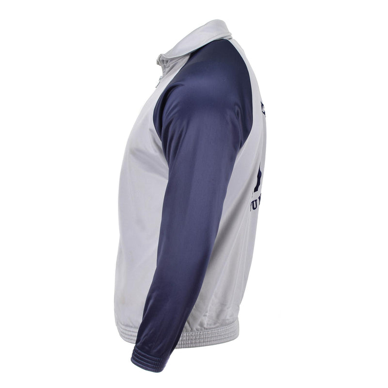 Guida sport di felpa della scuola militare vera francese che corre grigio blu grigio