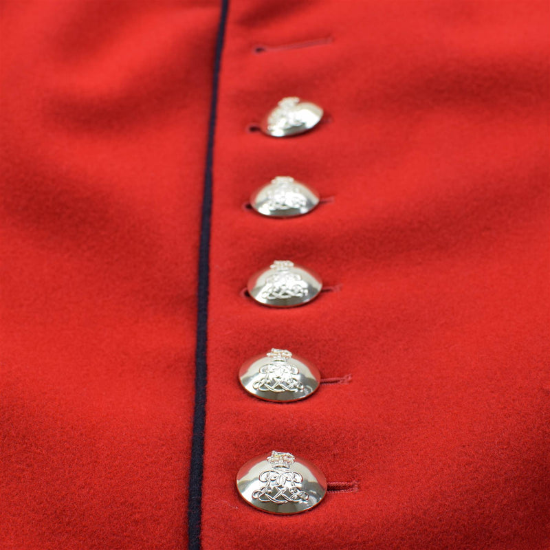 Giacca militare britannica originale Tunica abito rosso I bagnini cavallere di cavalletta delle truppe nuove