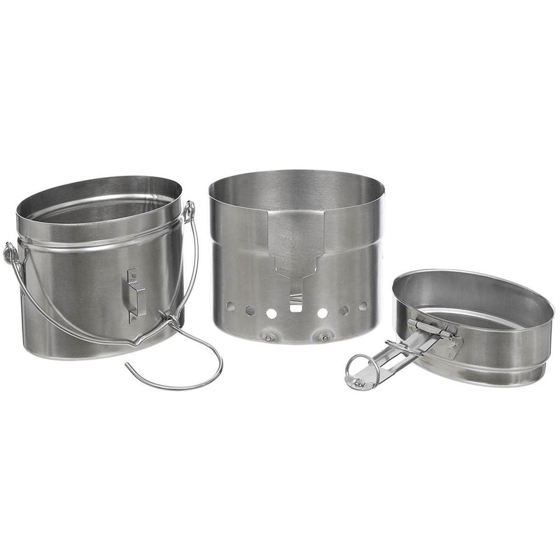 MFH Svedish Army Trangia Mess Kit Repro M40 Burner da campeggio in acciaio inossidabile 1.5L