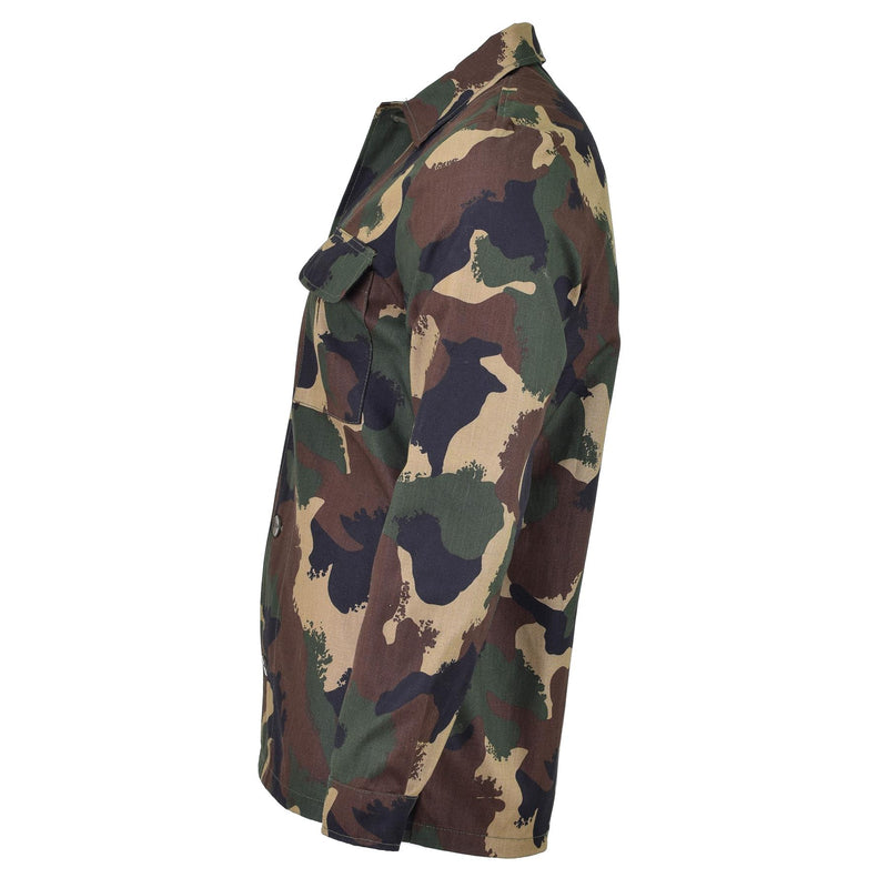 Blusa di combattimento dell'esercito ungherese originale camicia camo in surplus militare