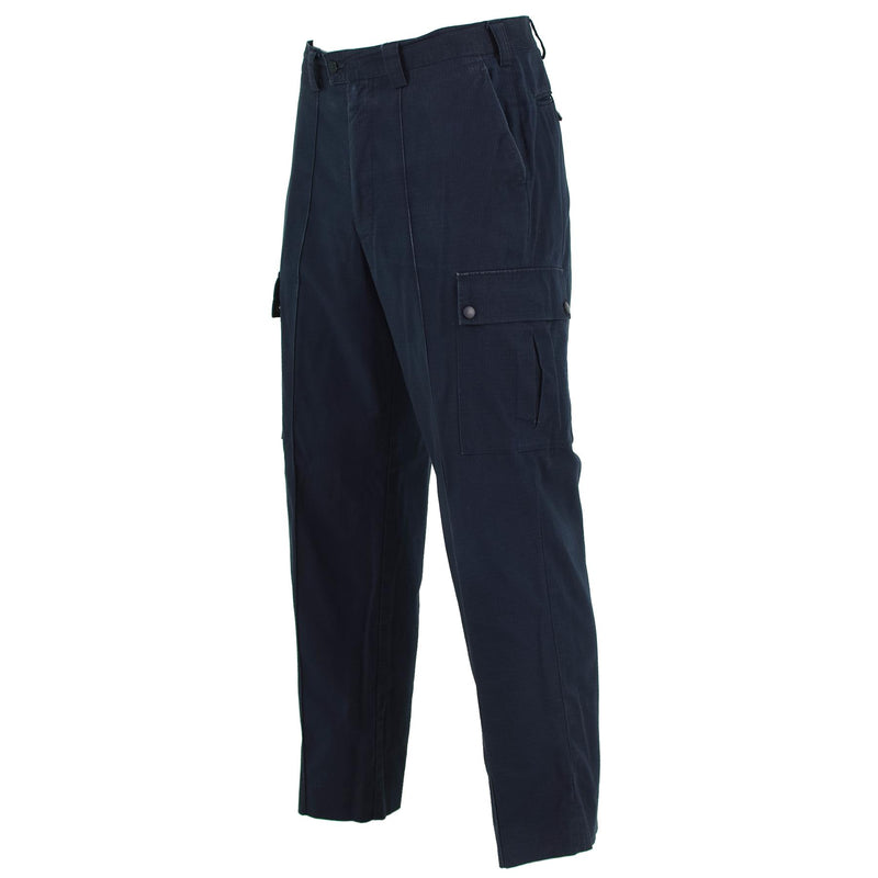 Pantaloni di polizia britannici originali blu Ripstop Dureble Dured Unifort Pantaloni surplus