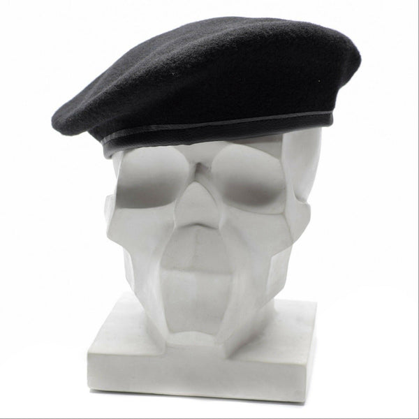 Genuino cappello da berretto nero dell'esercito tedesco Cappello militare Cap lana di qualità Nuova