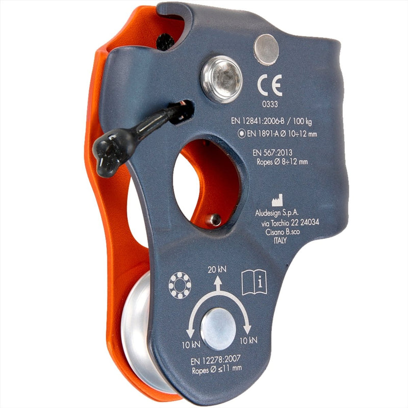 Tecnologia di arrampicata CRIC PROGRESS Capture Arancia in acciaio inossidabile in alluminio puleggia