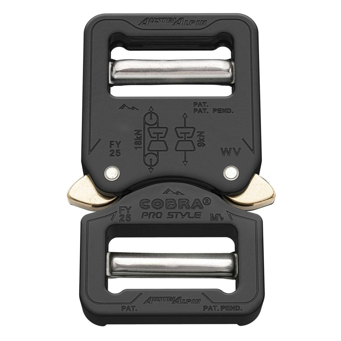 Filla in stile Cobra Pro Style Fibbia da 25 mm a rilascio rapido in alluminio pesante