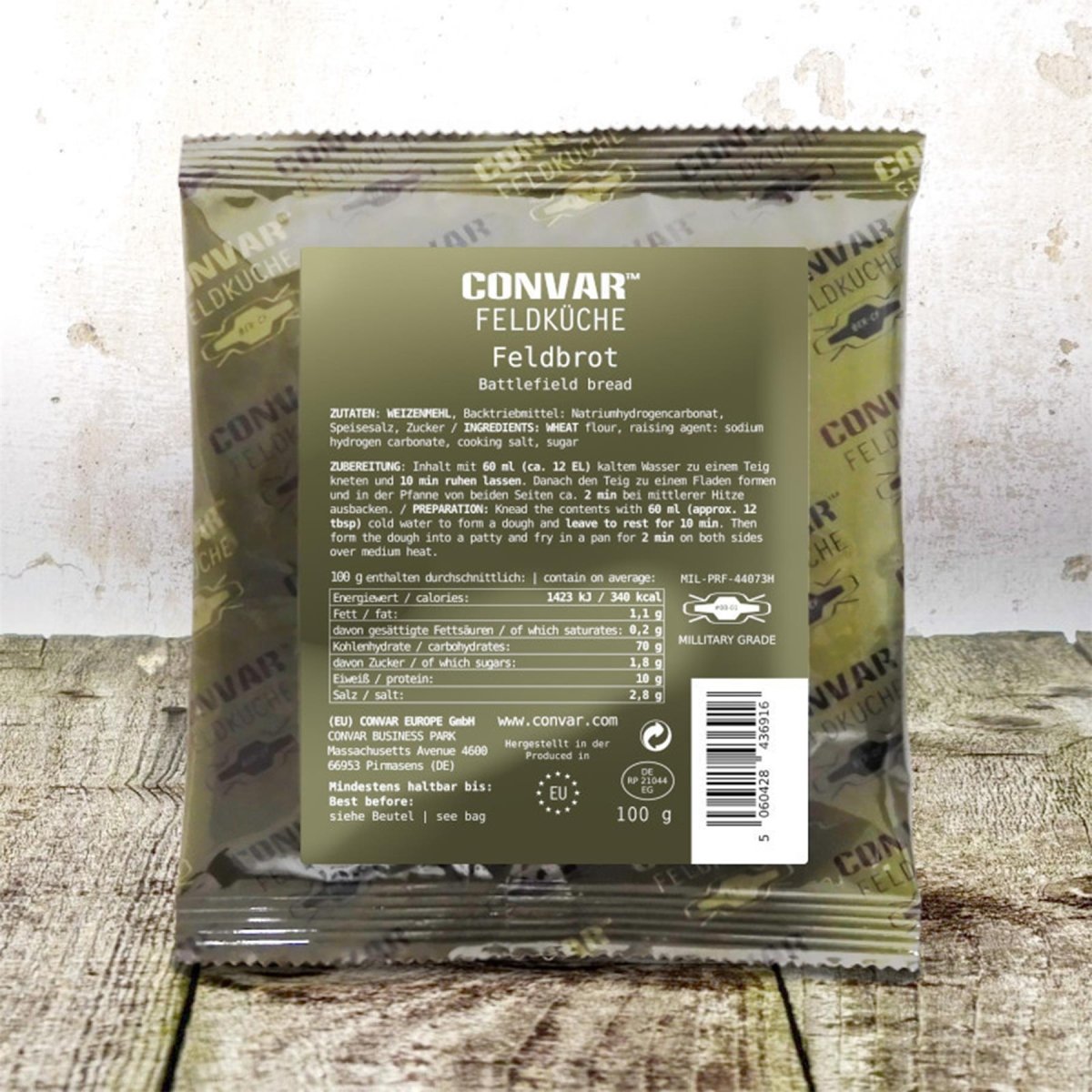 CONVAR Field Bread Mix Lunga durata di conservazione Cibo di emergenza per campeggio all'aperto