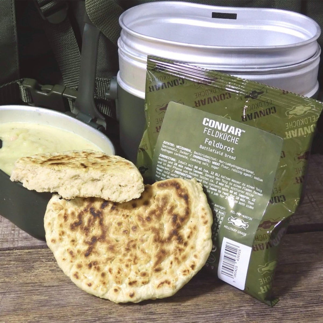 CONVAR Field Bread Mix Lunga durata di conservazione Cibo di emergenza per campeggio all'aperto