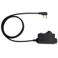 Adattatore di comunicazione PTT EARMOR M51 Connettore radio Kenwood a 2 pin Nero