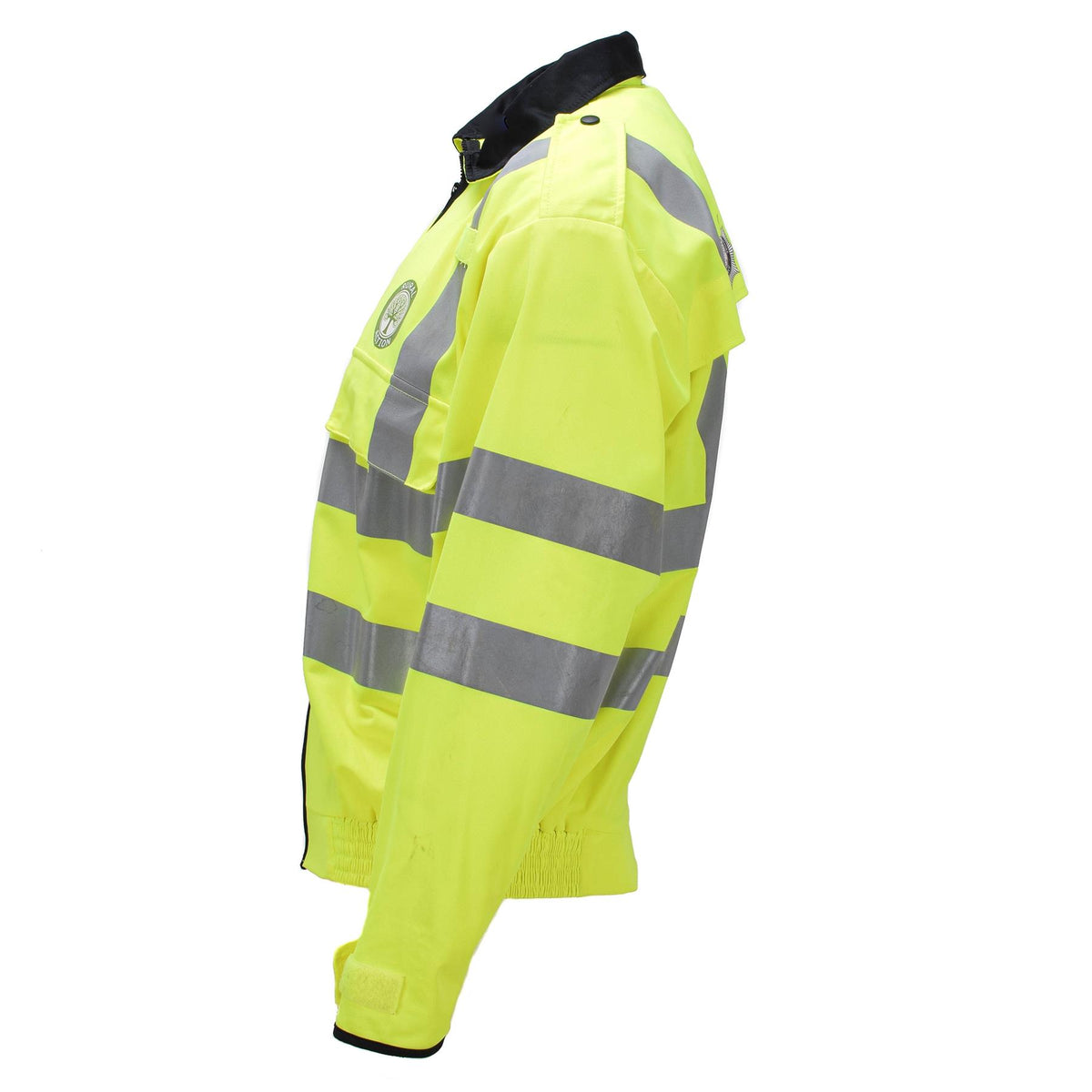 Giacca ad alta visibilità originale per volontari della comunità scozzese, abbigliamento da lavoro giallo riflettente